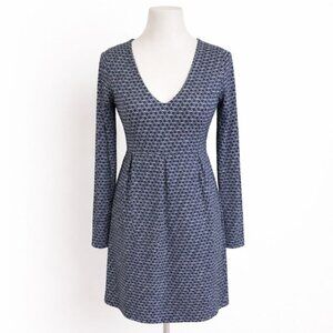 Boden Navy Blue Jersey Geometric Print Dress – Size 6